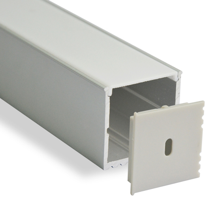 Square Aluminum LED Channel For 33mm Quad Row LED Tape Lights